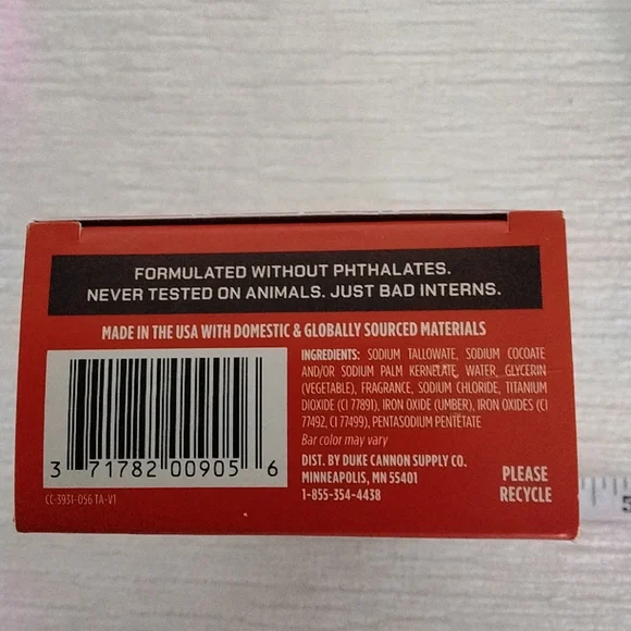 Duke Cannon Pumpkin Spice Latte Scented 10 Ounce Soap Bartripled Milled New - Picture 6 of 8